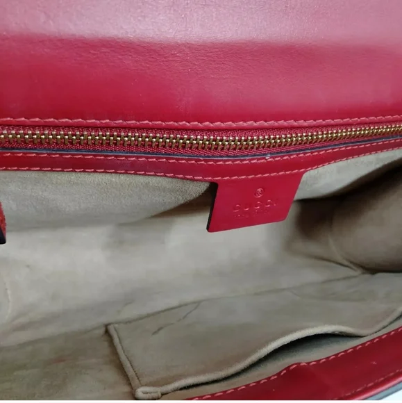 Gucci Sylvie Sherry Line Hand Bag Leather - Picture 7 of 8